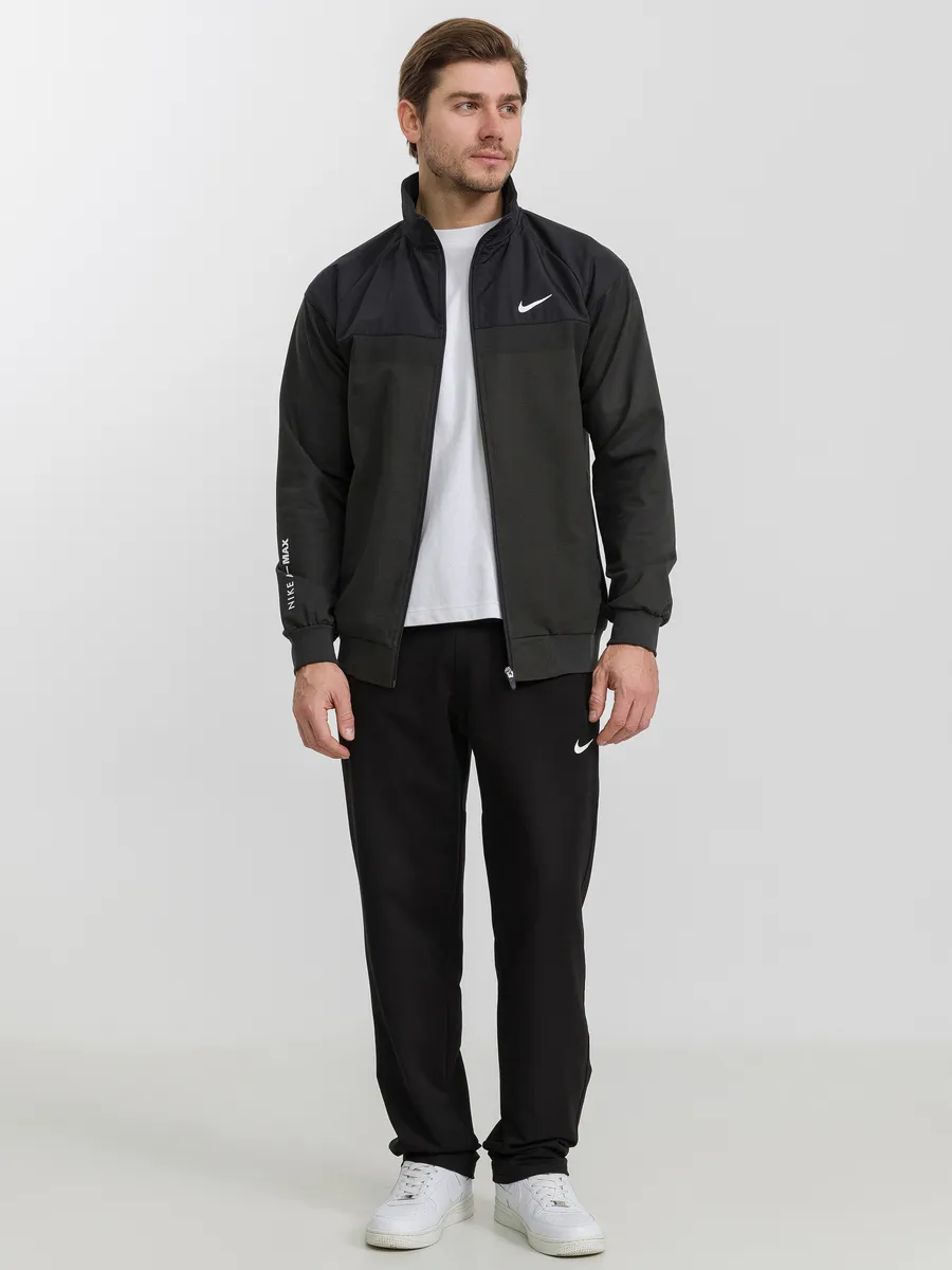 ست سویشرت و شلوار مردانه نایک چاپی صادراتی سیاه